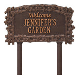 Whitehall Ivy Trellis Garden Welcome Lawn Personalized Plaque - Antique Copper