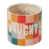 Naughty or Nice Ceramic Pot By Accent Decor
