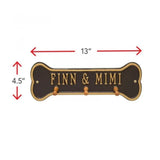 Whitehall Bone Leash Holder Personalized Wall Plaque