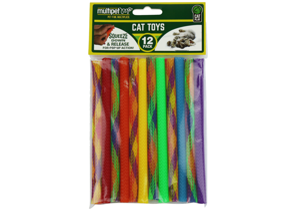 Multipet Kitty Straws 5" Cat Toy, 12-Pack