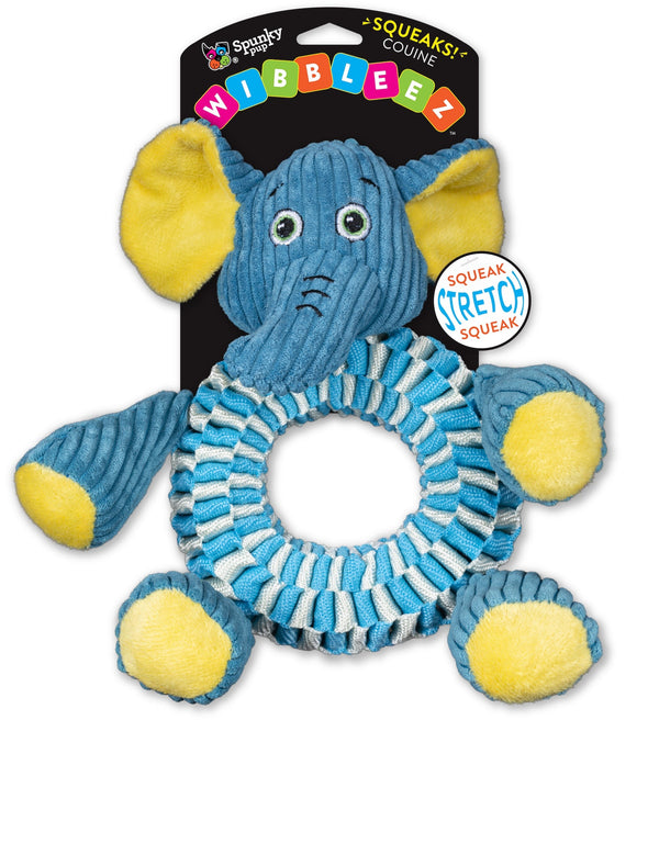 Spunky Pup Spunky Pup Wibbleez Stretch & Squeak Dog Toy (2 Shapes Available)