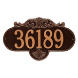 Whitehall Rochelle Grande Wall 1-Line Personalized Address Plaque - Antique Copper