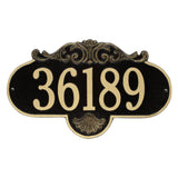 Whitehall Rochelle Grande Wall 1-Line Personalized Address Plaque - Black/Gold