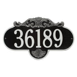 Whitehall Rochelle Grande Wall 1-Line Personalized Address Plaque - Black/Silver