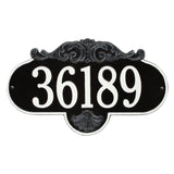 Whitehall Rochelle Grande Wall 1-Line Personalized Address Plaque - Black/White