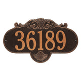Whitehall Rochelle Grande Wall 1-Line Personalized Address Plaque - Oil-Rubbed Bronze