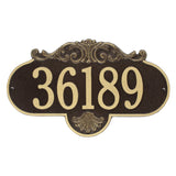 Whitehall Rochelle Grande Wall 1-Line Personalized Address Plaque - Bronze/Gold