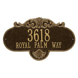 Whitehall Rochelle Grande Wall 2-Line Personalized Address Plaque - Antique Brass
