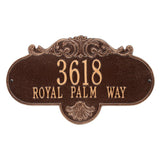 Whitehall Rochelle Grande Wall 2-Line Personalized Address Plaque - Antique Copper