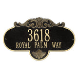 Whitehall Rochelle Grande Wall 2-Line Personalized Address Plaque - Black/Gold