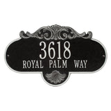 Whitehall Rochelle Grande Wall 2-Line Personalized Address Plaque - Black/Silver