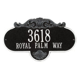 Whitehall Rochelle Grande Wall 2-Line Personalized Address Plaque - Black/White