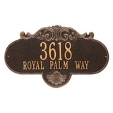 Whitehall Rochelle Grande Wall 2-Line Personalized Address Plaque - Oil-Rubbed Bronze