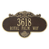 Whitehall Rochelle Grande Wall 2-Line Personalized Address Plaque - Bronze/Gold