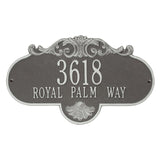 Whitehall Rochelle Grande Wall 2-Line Personalized Address Plaque - Pewter/Silver