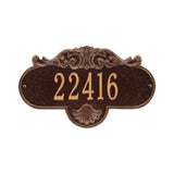 Whitehall Rochelle Standard Wall 1-Line Personalized Address Plaque - Antique Copper