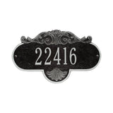 Whitehall Rochelle Standard Wall 1-Line Personalized Address Plaque - Black/Silver