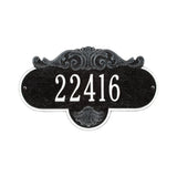 Whitehall Rochelle Standard Wall 1-Line Personalized Address Plaque - Black/White