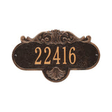 Whitehall Rochelle Standard Wall 1-Line Personalized Address Plaque - Oil-Rubbed Bronze
