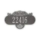 Whitehall Rochelle Standard Wall 1-Line Personalized Address Plaque - Pewter/Silver