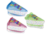 Multipet Birthday Cake Slice Cat Toy - 3"