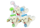 Multipet Lamb Chop with Birthday Hat Cat Toy - 4"