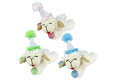 Multipet Lamb Chop with Birthday Hat Cat Toy - 4"