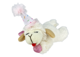Multipet Lamb Chop with Birthday Hat Cat Toy - 4"