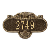 Whitehall Rochelle Petite Wall 1-Line Personalized Address Plaque - Antique Brass