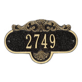 Whitehall Rochelle Petite Wall 1-Line Personalized Address Plaque - Black/Gold
