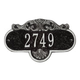 Whitehall Rochelle Petite Wall 1-Line Personalized Address Plaque - Black/Silver