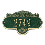Whitehall Rochelle Petite Wall 1-Line Personalized Address Plaque - Green/Gold