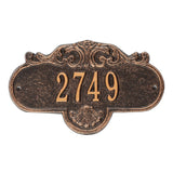 Whitehall Rochelle Petite Wall 1-Line Personalized Address Plaque - Oil-Rubbed Bronze