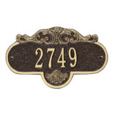 Whitehall Rochelle Petite Wall 1-Line Personalized Address Plaque - Bronze/Gold