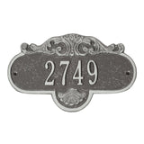 Whitehall Rochelle Petite Wall 1-Line Personalized Address Plaque - Pewter/Silver