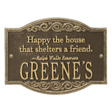 Whitehall Emerson Quote Personalized Plaque - Antique Brass