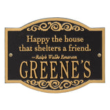 Whitehall Emerson Quote Personalized Plaque - Black/Gold