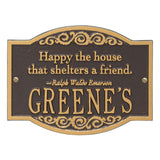Whitehall Emerson Quote Personalized Plaque - Bronze/Gold