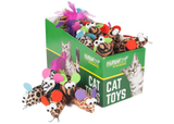 Multipet Safari Feather Mice Cat Toys - 25-Count