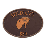 Whitehall Charcoal Grill Personalized Plaque - Antique Copper