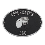 Whitehall Charcoal Grill Personalized Plaque - Black/Silver