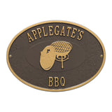 Whitehall Charcoal Grill Personalized Plaque - Bronze/Gold