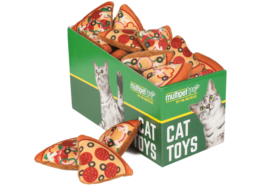 Multipet Pizza Cat Toys - 25-Count