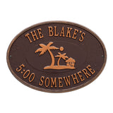 Whitehall Island Time Palm Personalized Plaque - Antique Copper