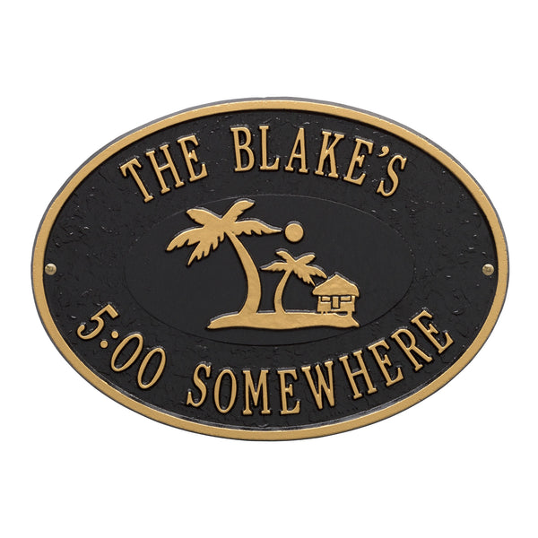 Whitehall Products Whitehall Island Time Palm Personalized Plaque