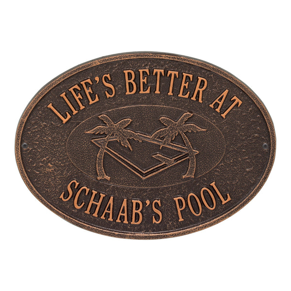 Whitehall Products Whitehall Swimming Pool Party Personalized Plaque