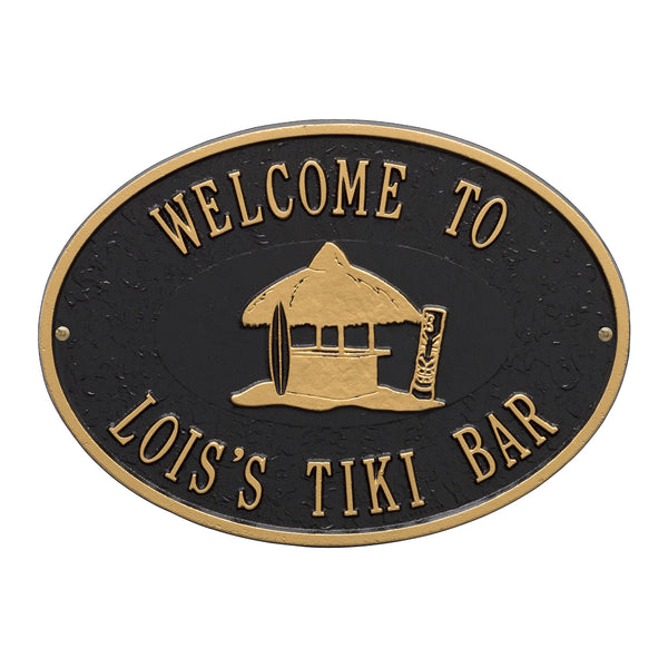 Whitehall Products Whitehall Tiki Hut Personalized Plaque