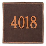 Whitehall Square Estate Wall 1-Line Personalized Address Plaque - Antique Copper