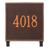 Whitehall Square Estate Lawn 1-Line Personalized Address Plaque - Antique Copper