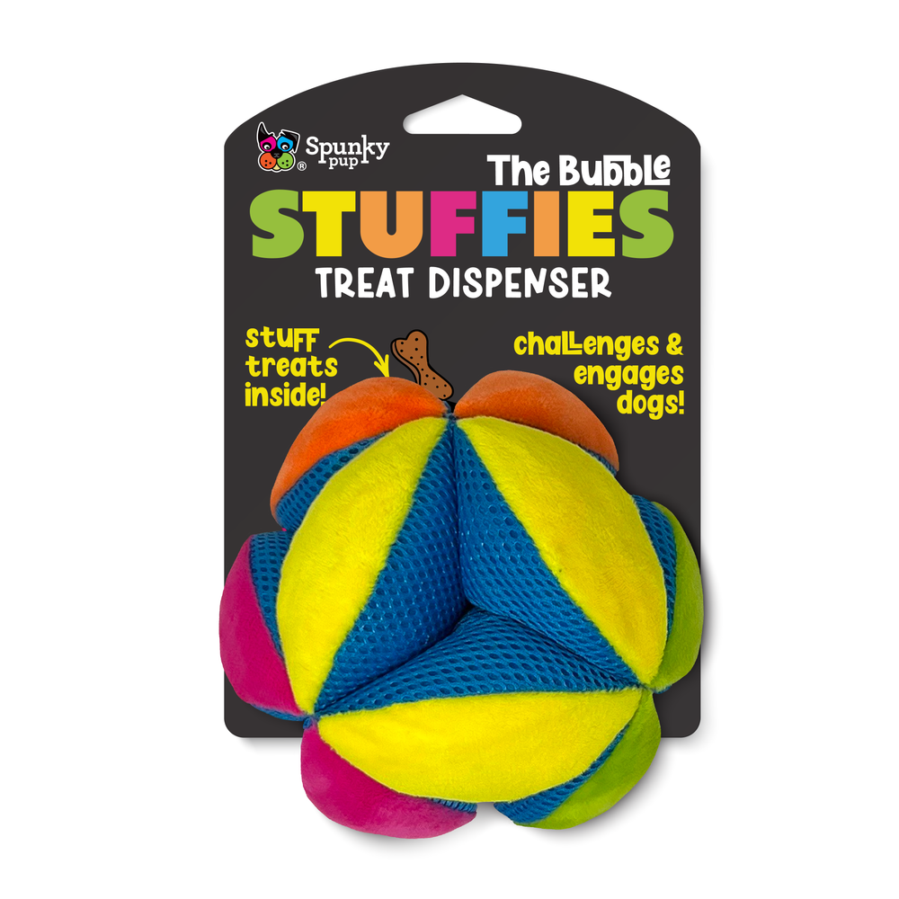 Spunky Pup Stuffies The Bubble Treat-Dispensing Plush Dog Toy